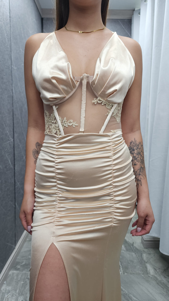 Vestido de gala Zafiro dorado