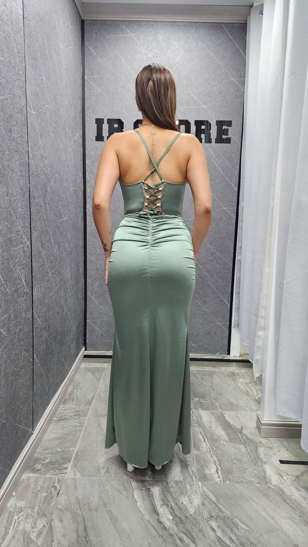 Vestido de gala Zafiro verde agua