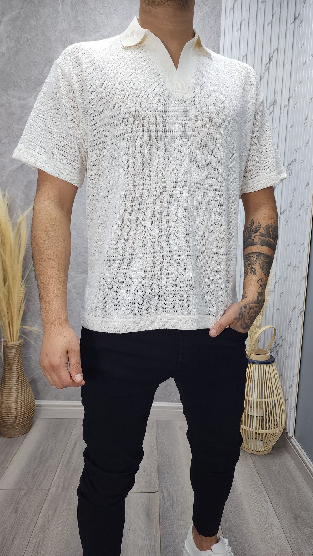 Polera Cuello beige (168)