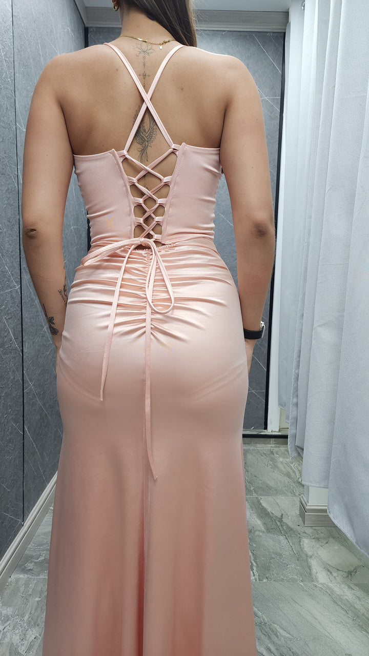 Vestido de gala Lluvia damasco