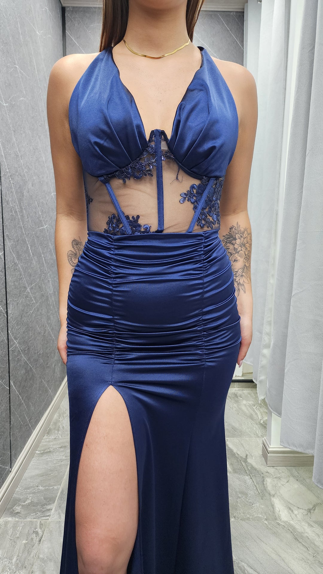 Vestido de gala Zafiro Azul marino