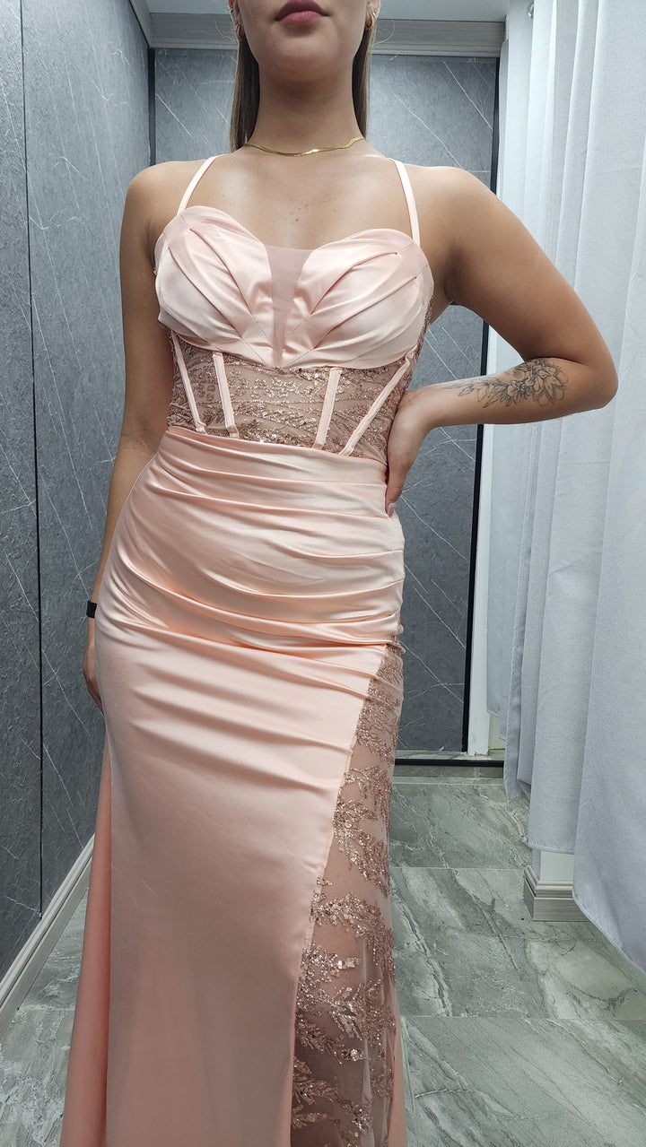 Vestido de gala Lluvia damasco