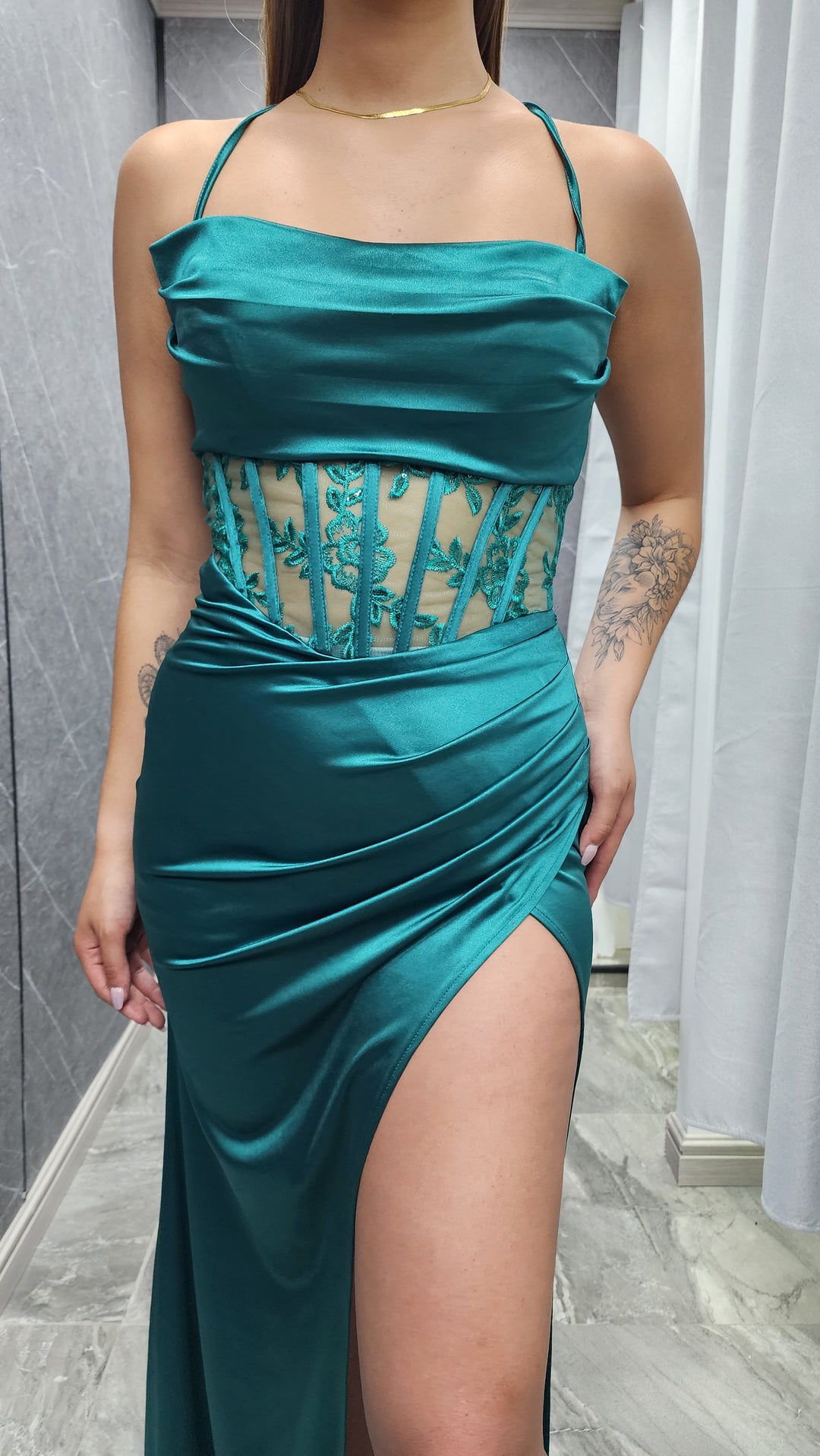 Vestido de gala Imperial Verde 104