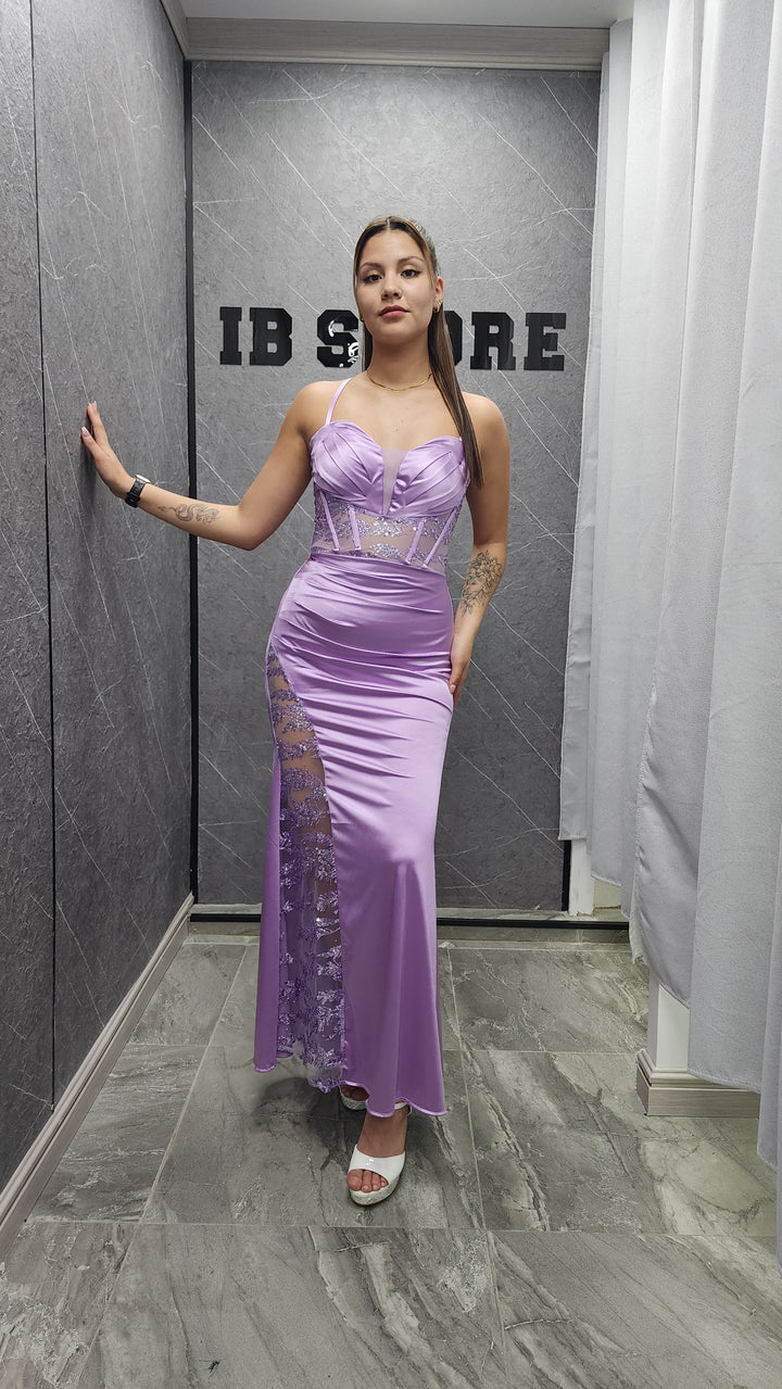 Vestido de Gala Lluvia Lila