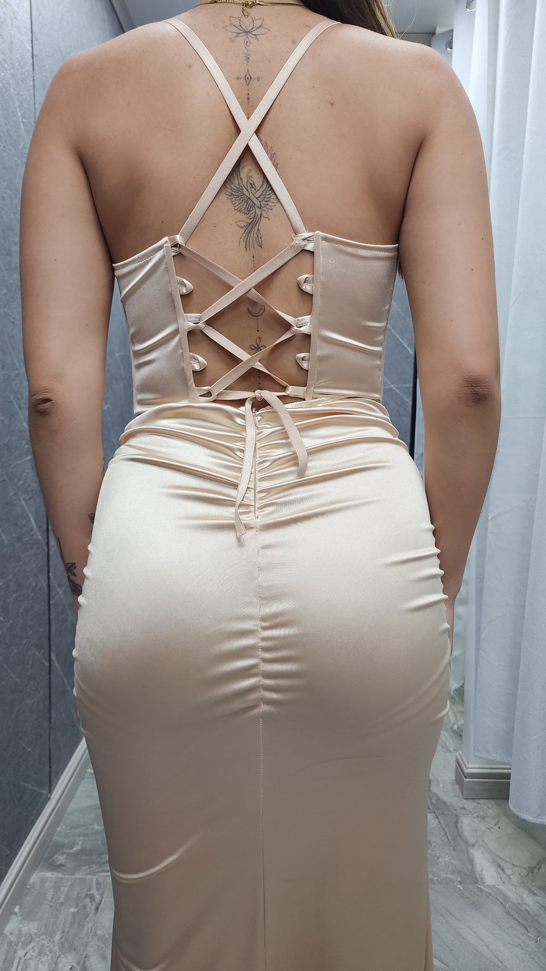 Vestido de gala Zafiro dorado