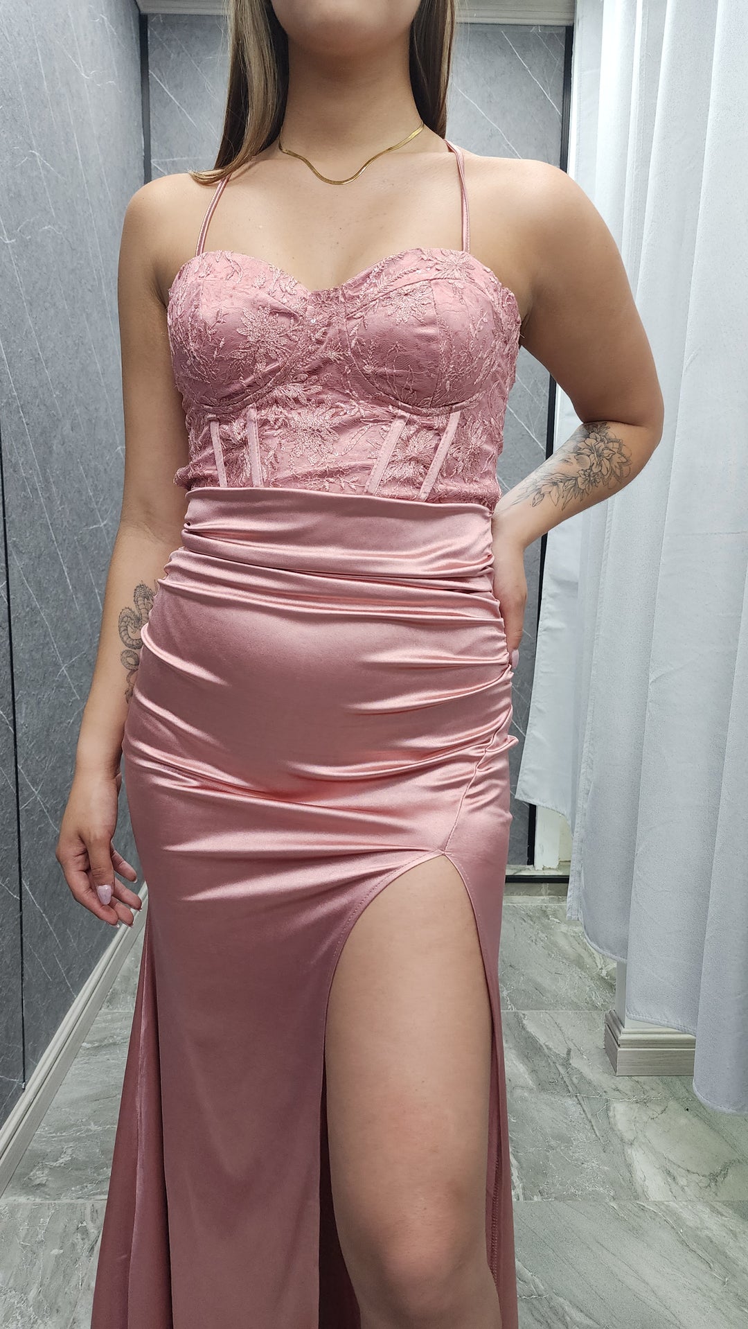 Vestido de gala Rubí rosado 405