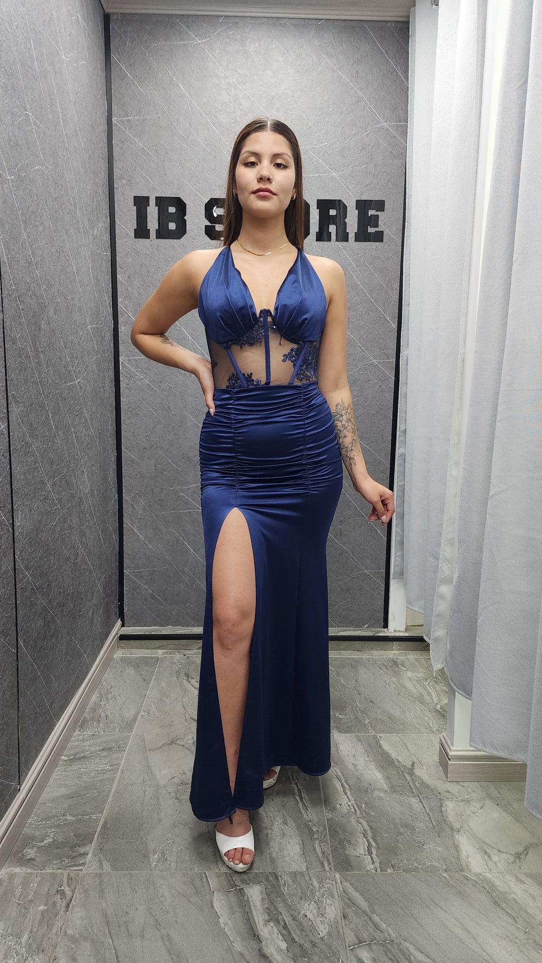 Vestido de gala Zafiro Azul marino