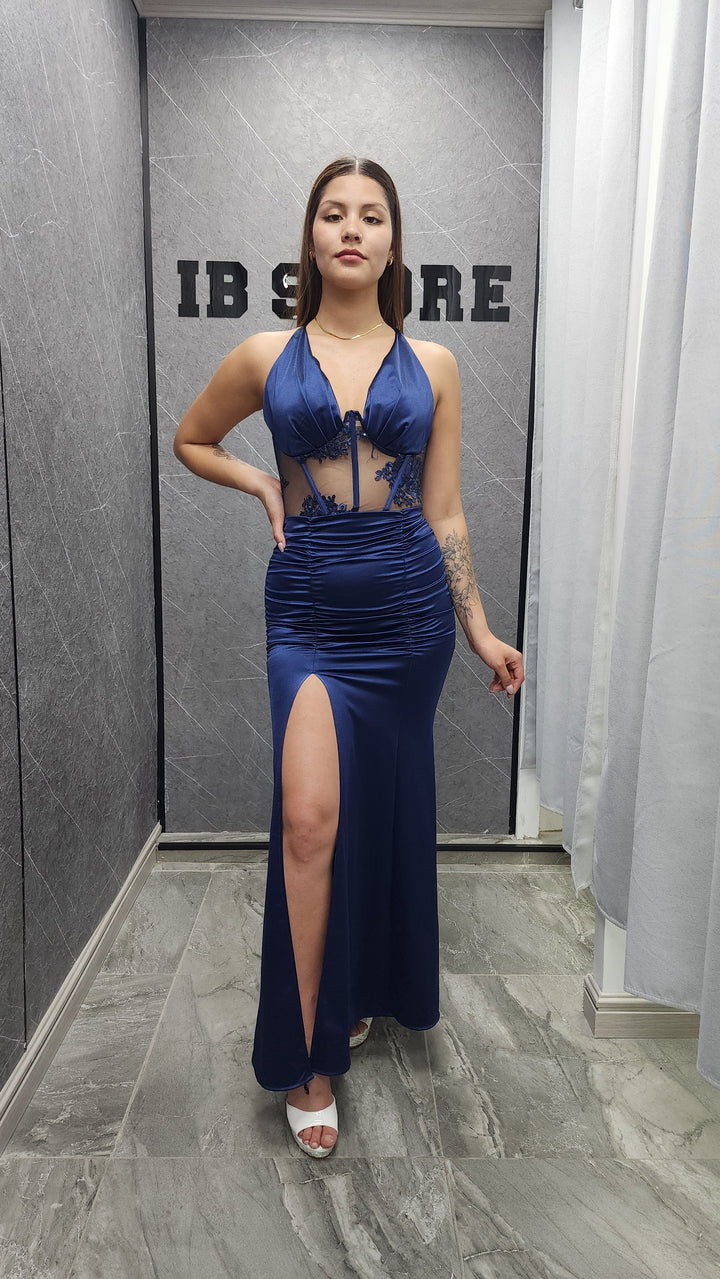 Vestido de gala Zafiro Azul marino