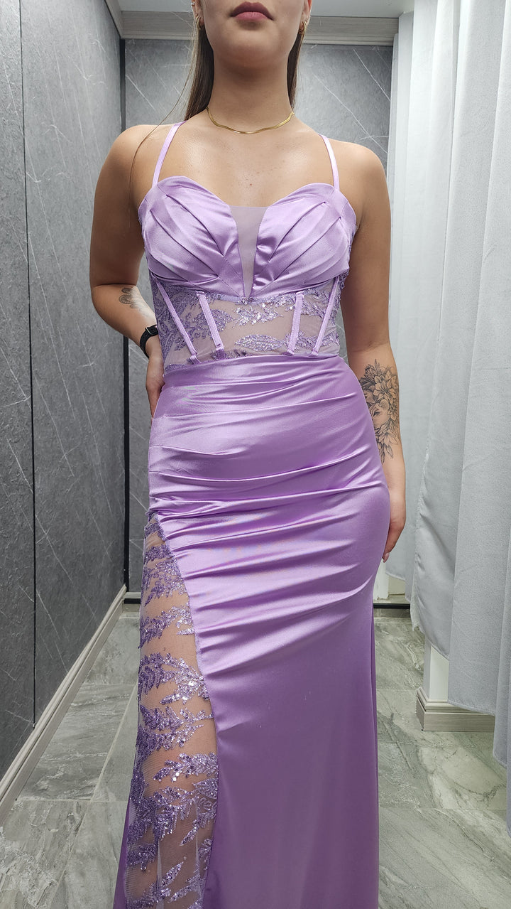 Vestido de Gala Lluvia Lila