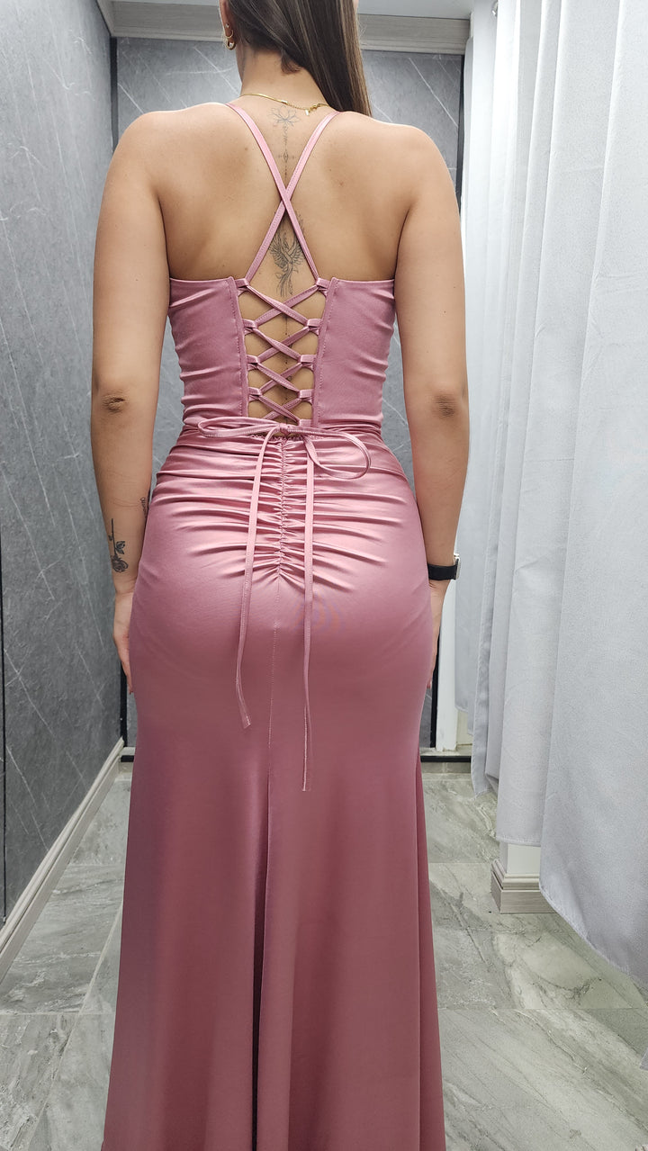 Vestido de Gala Lluvia rosado