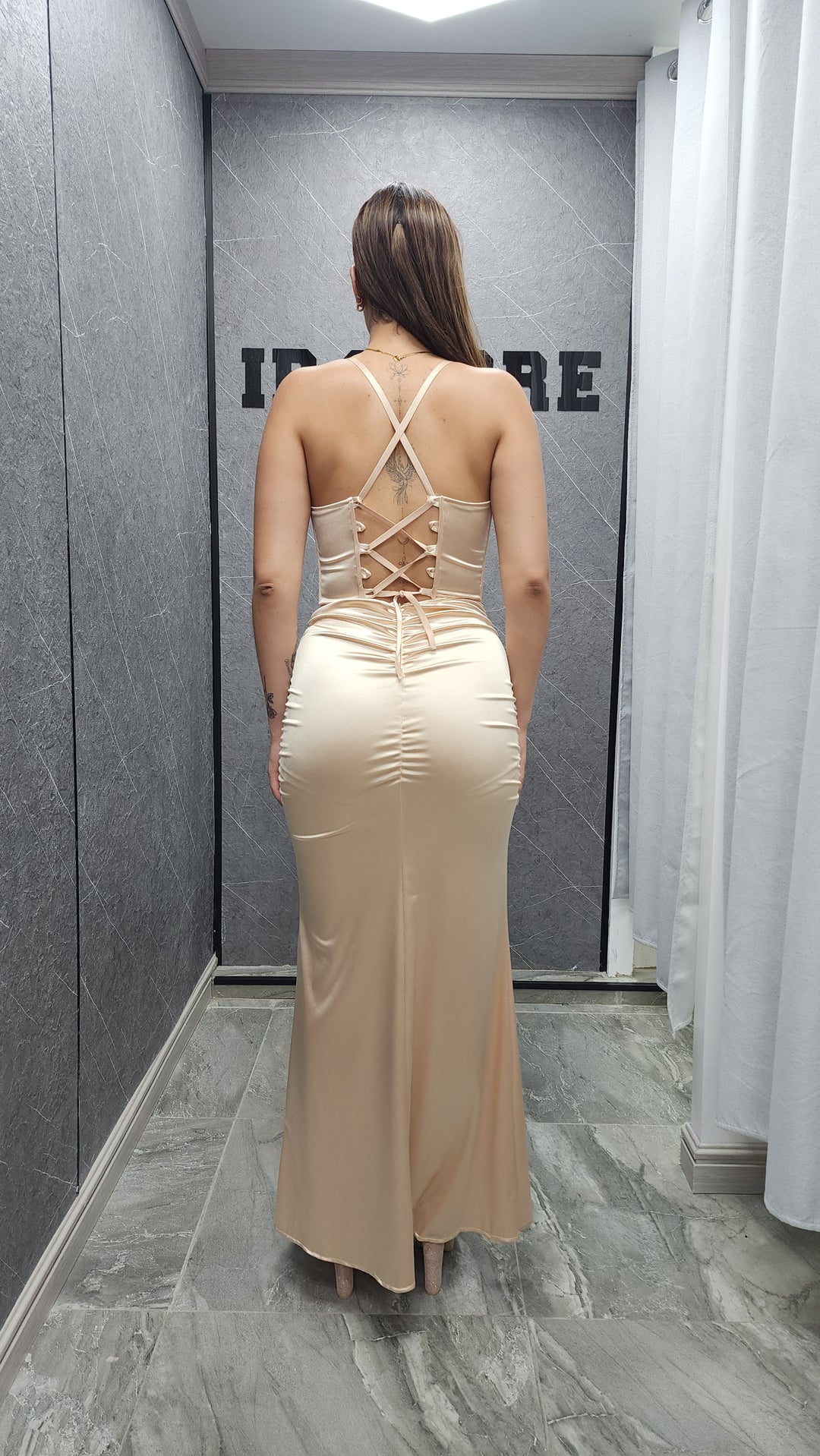 Vestido de gala Zafiro dorado