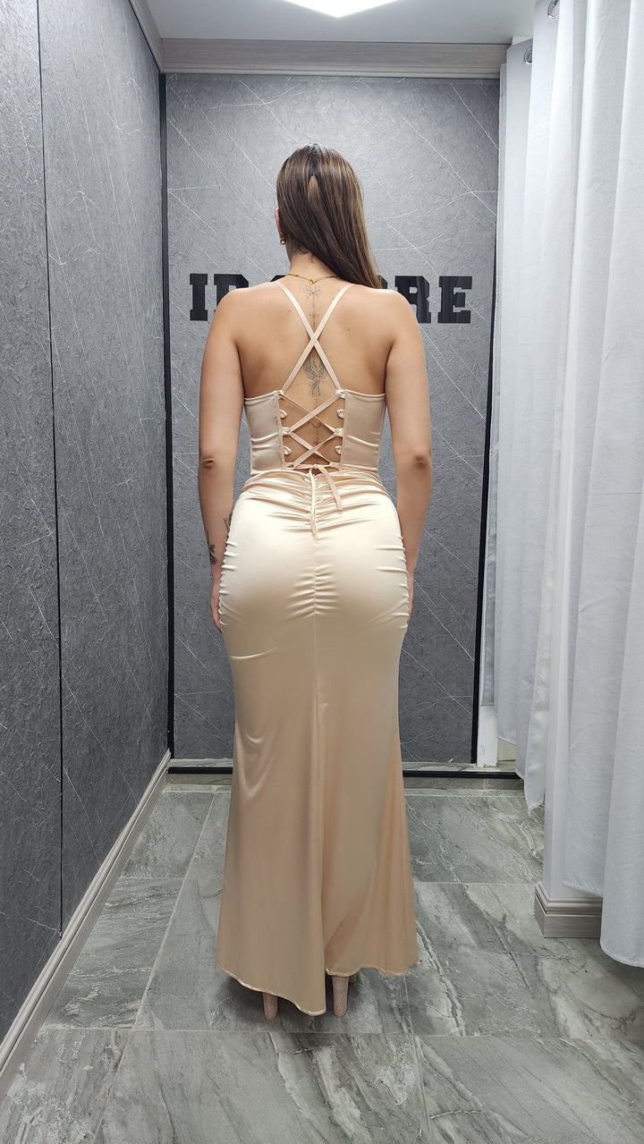 Vestido de gala Zafiro dorado