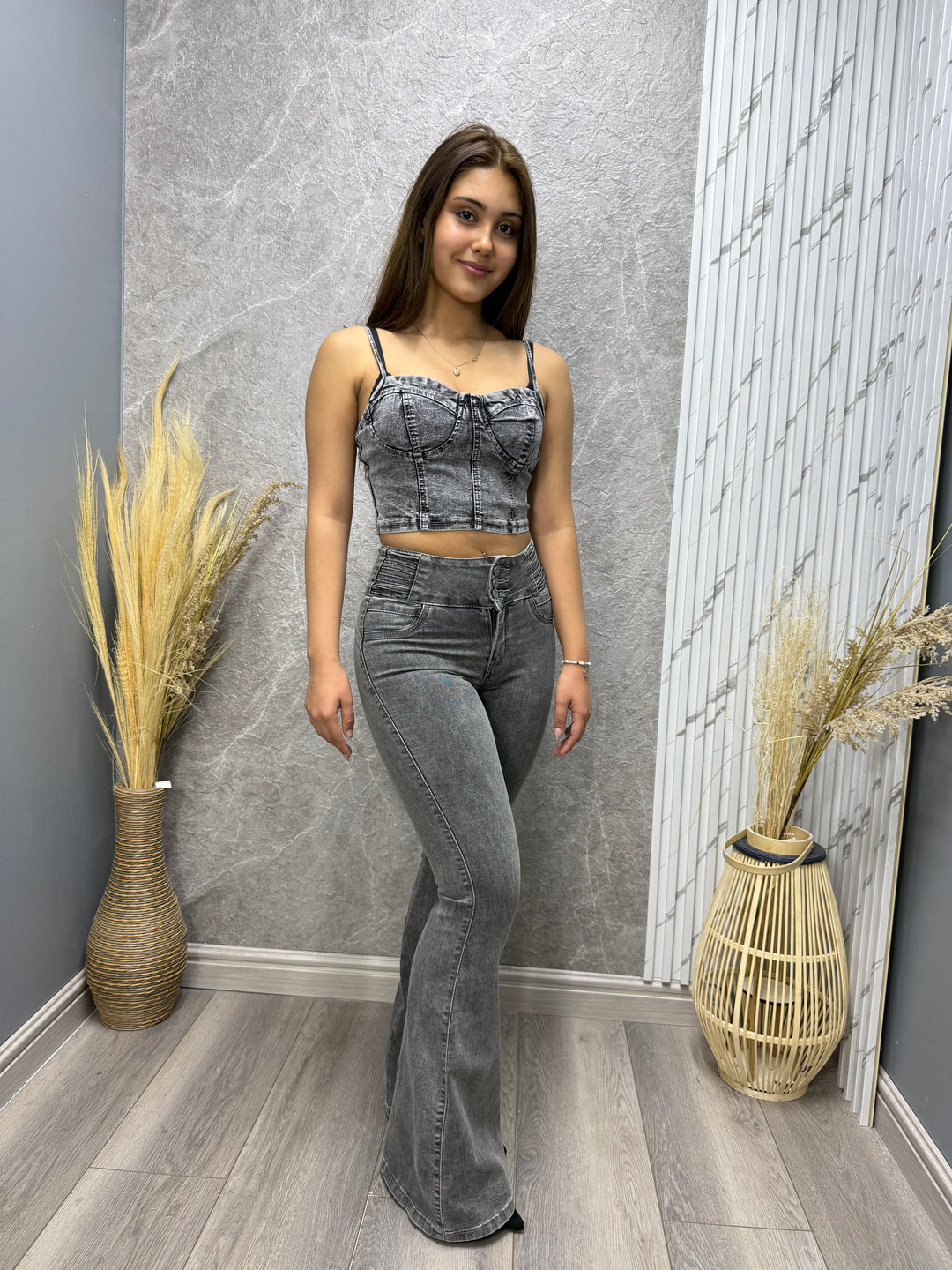 Crop mezclilla Lety