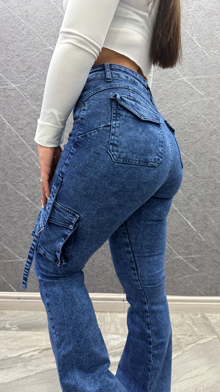 Jeans Cargo Bianca 219