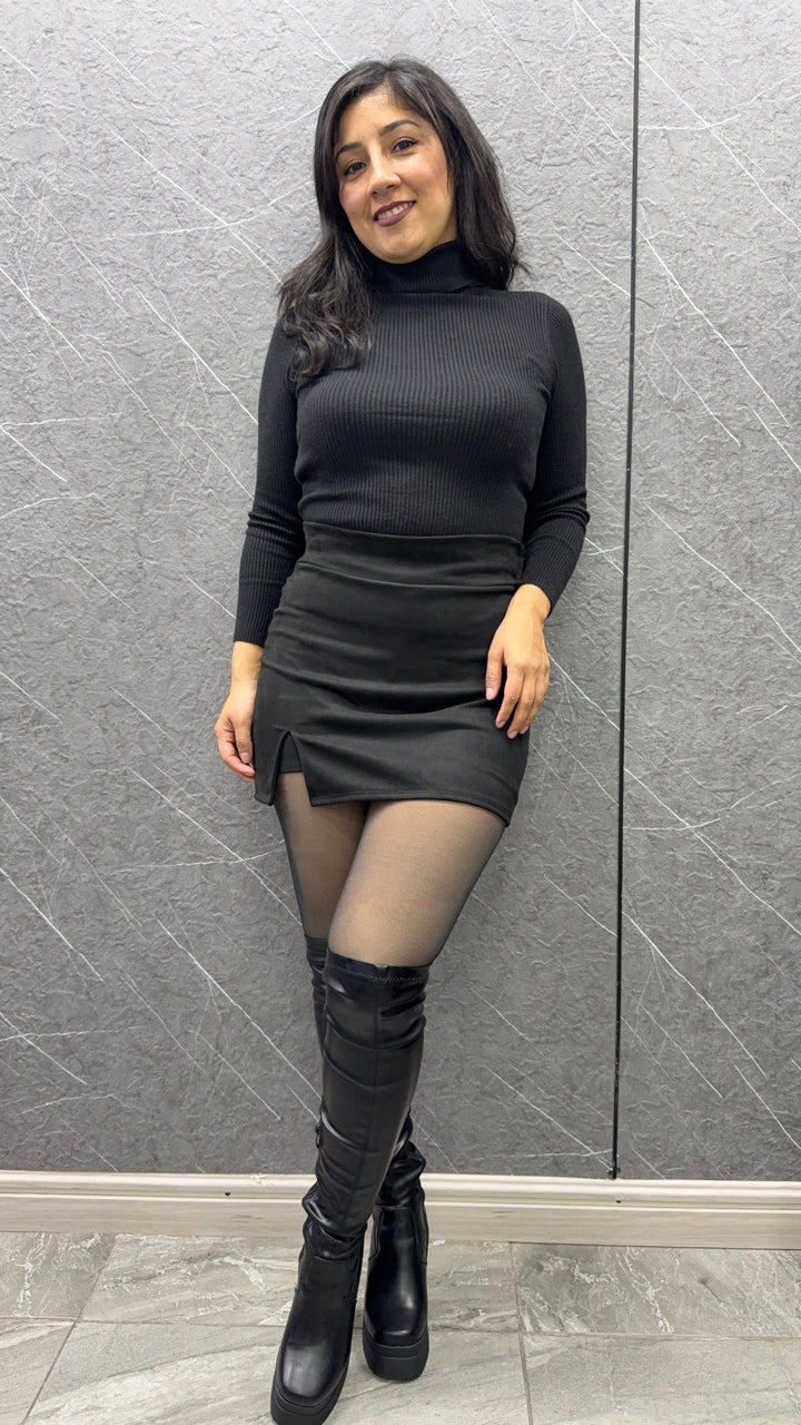Falda Abertura Negra