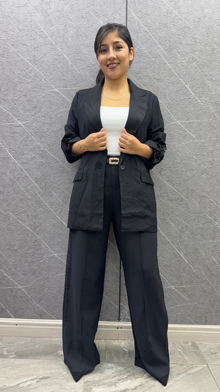 Blazer Lino negro
