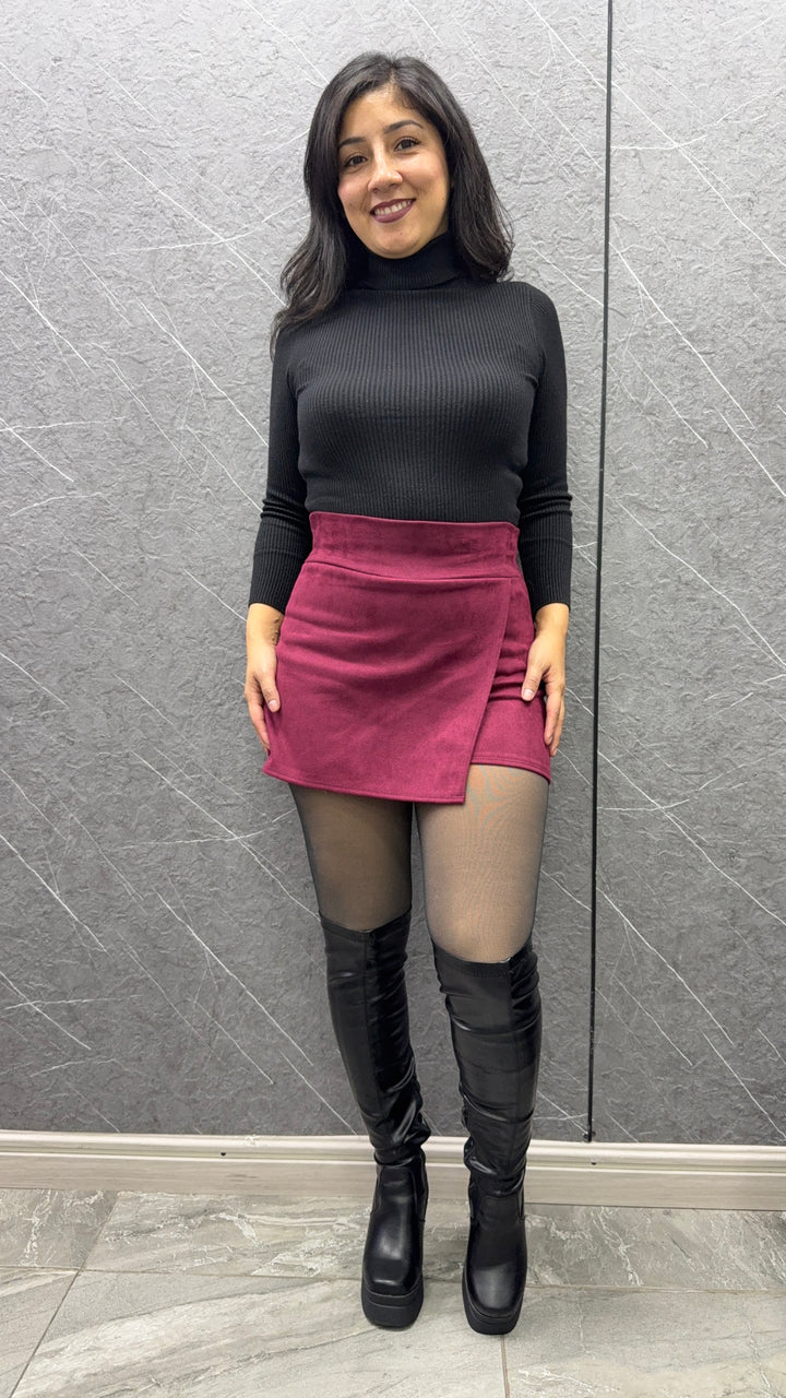 Falda Liss Burdeo
