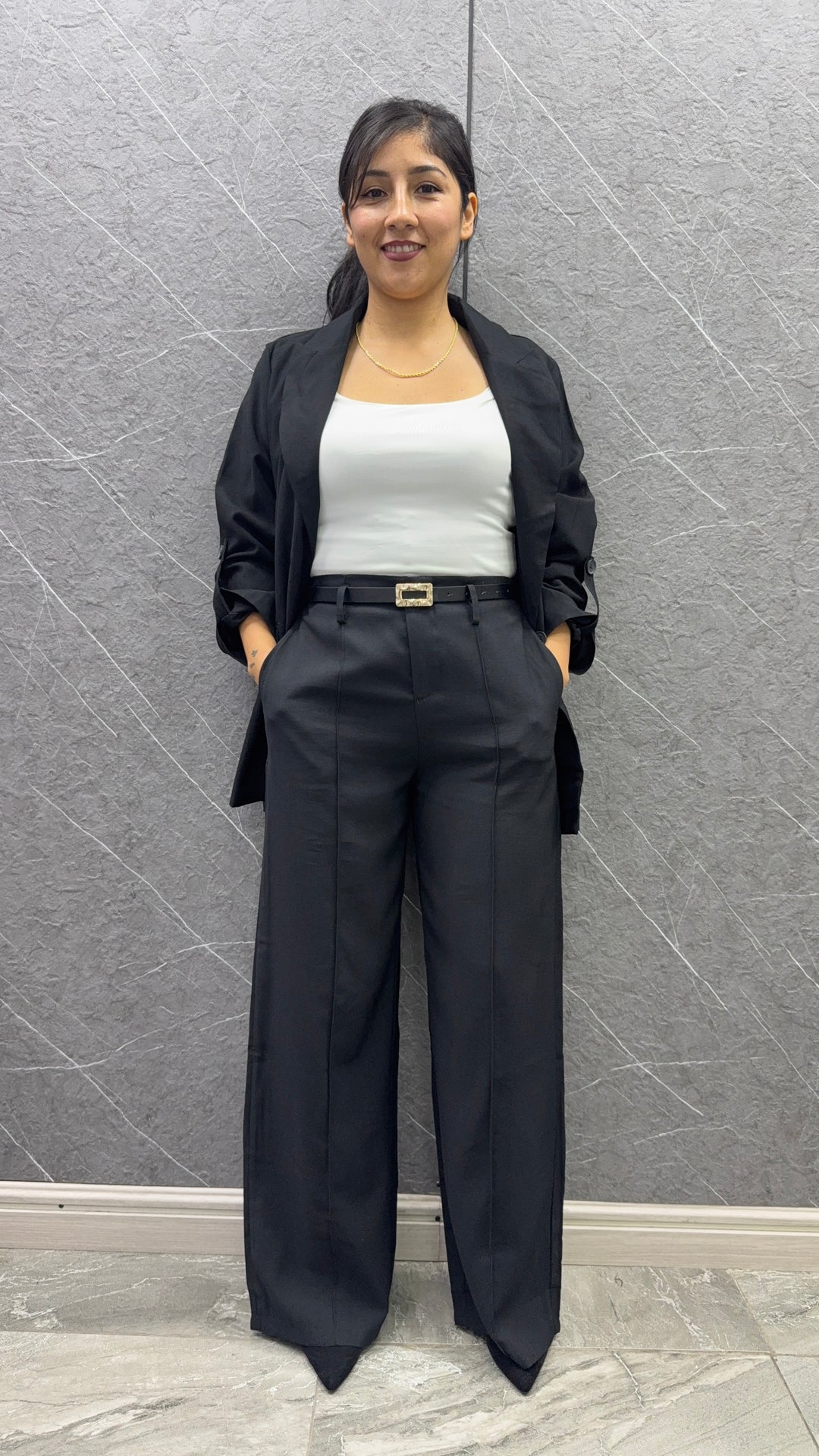 Blazer Lino negro
