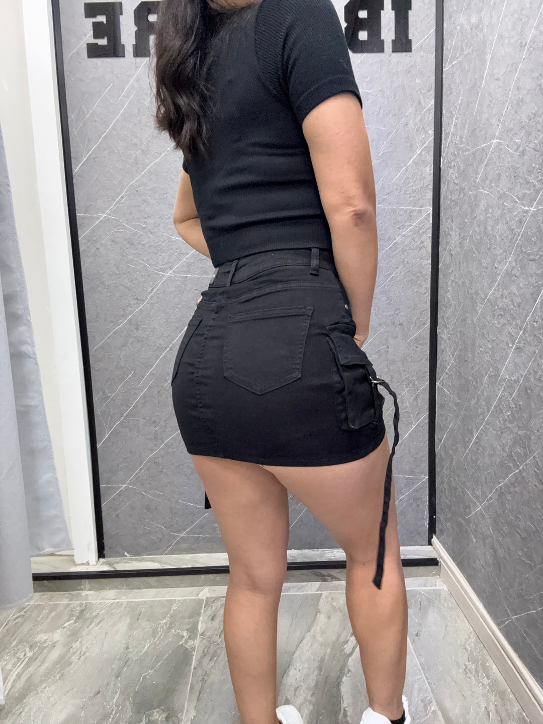 Falda cargo Negra