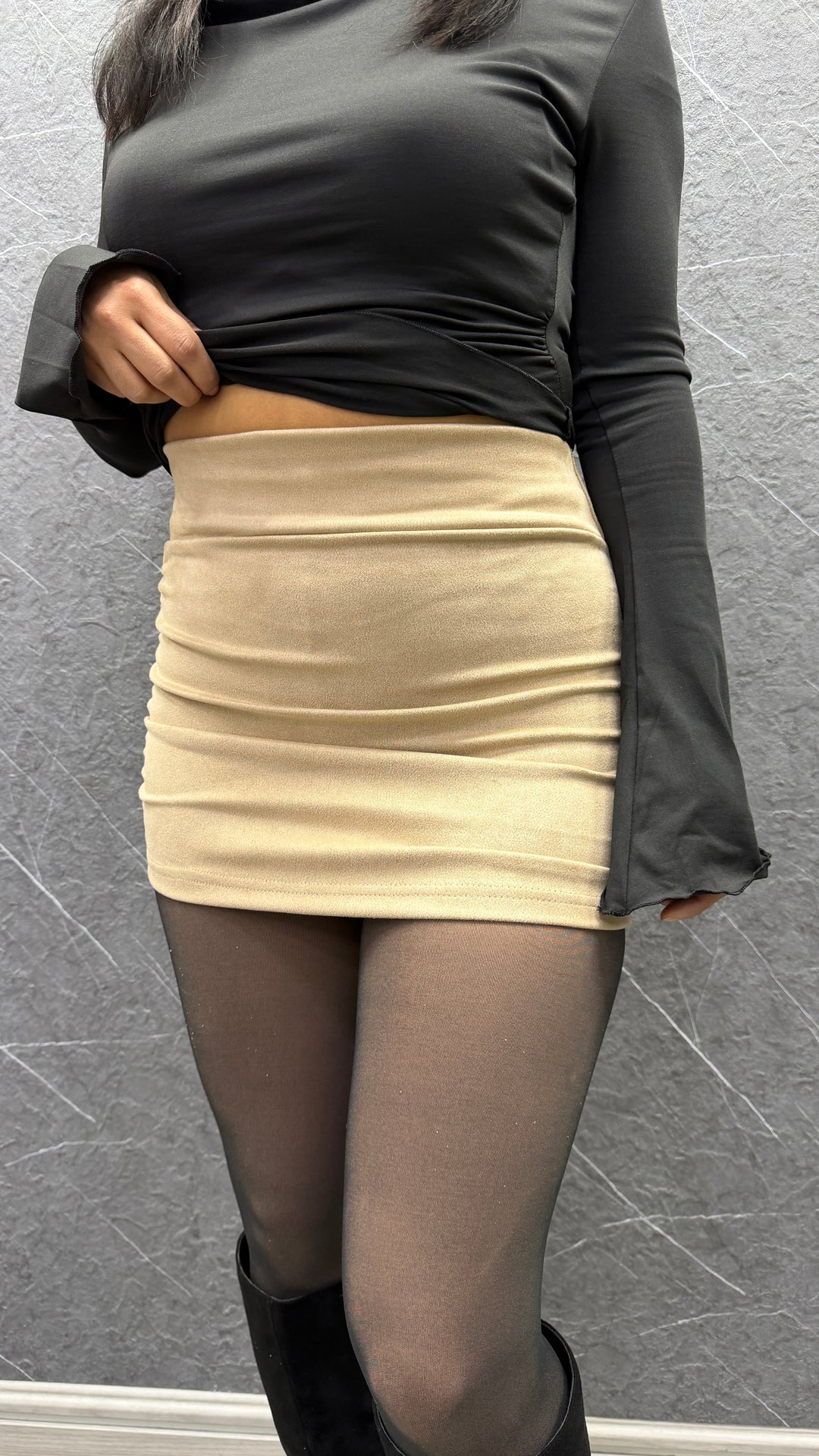 Falda Gamuza Lua beige