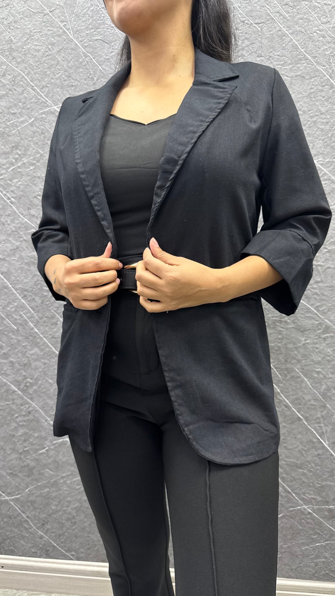 Blazer Lino negro