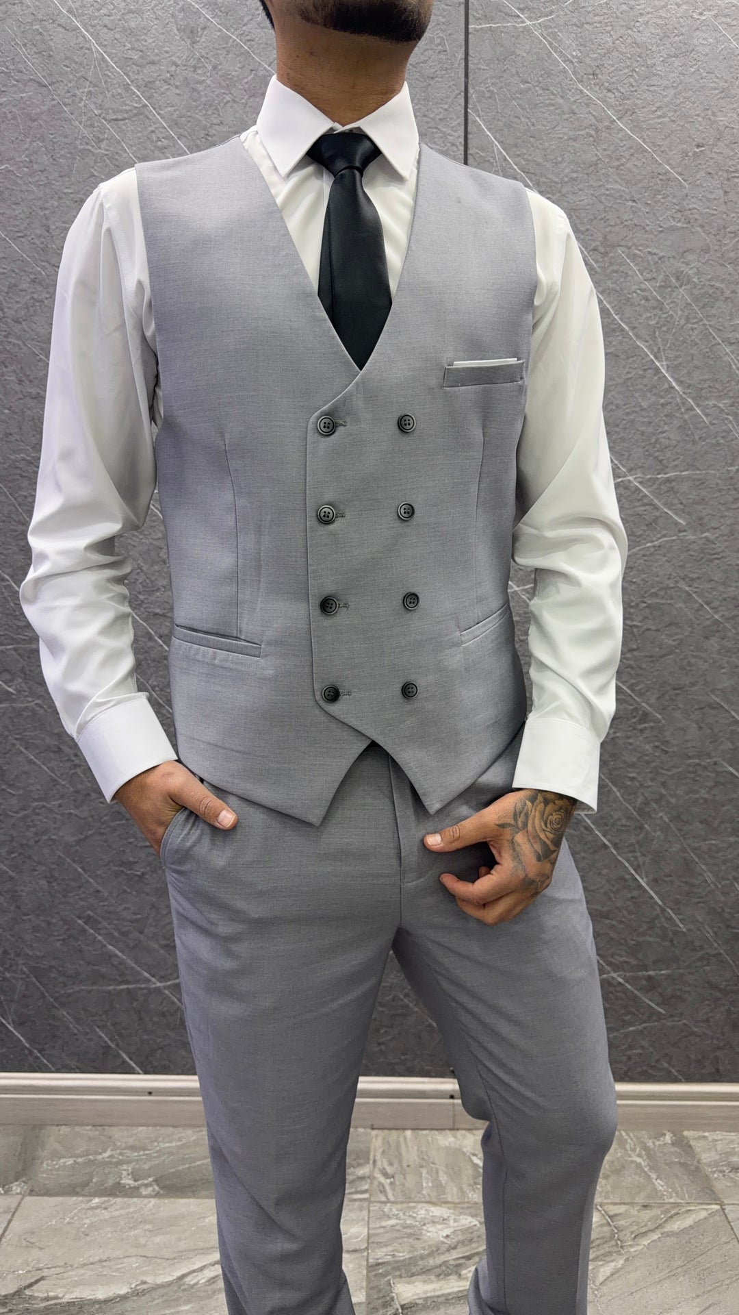 Traje 114 Gris – 3 Piezas
