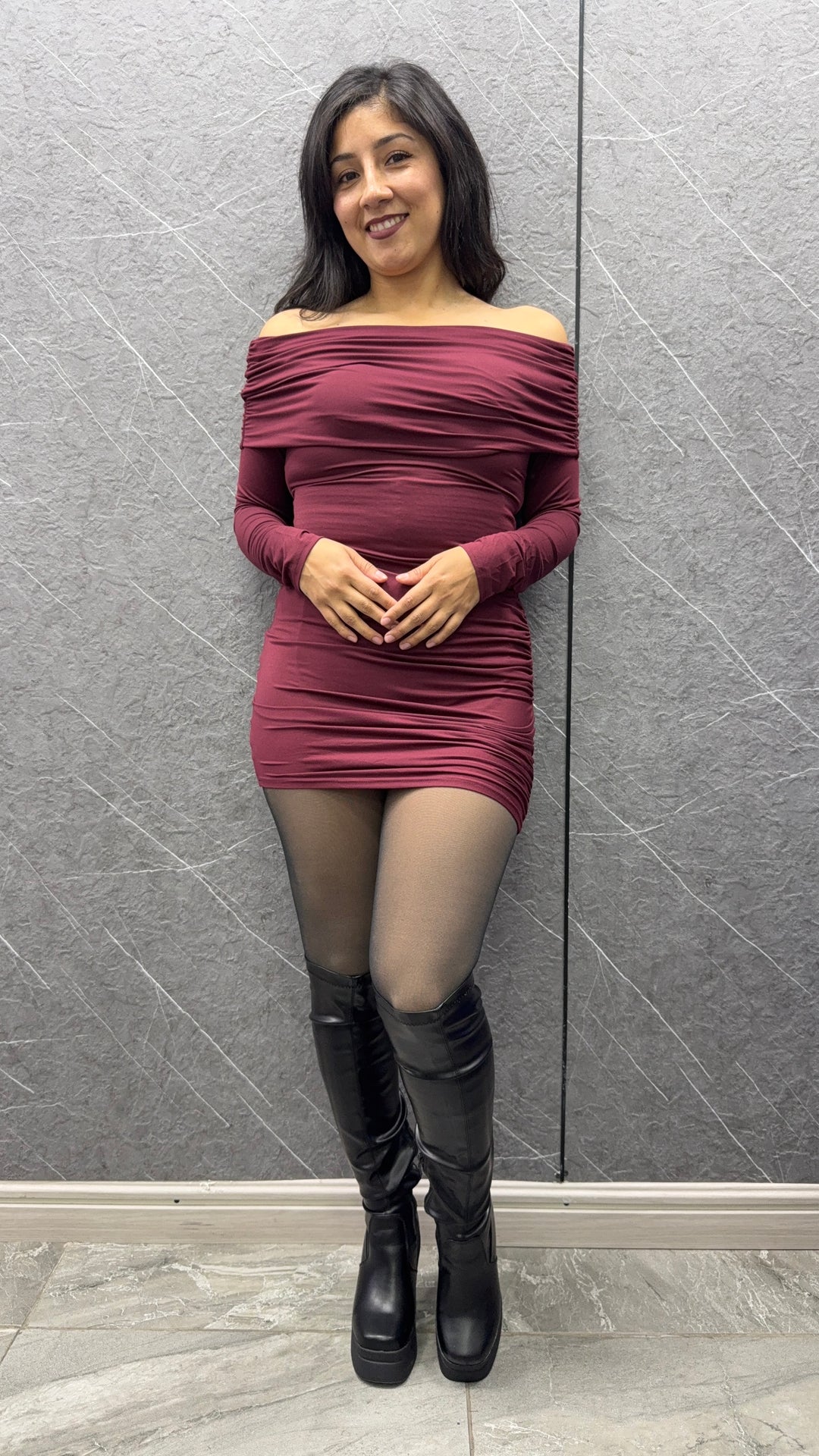 Vestido Lili Burdeo