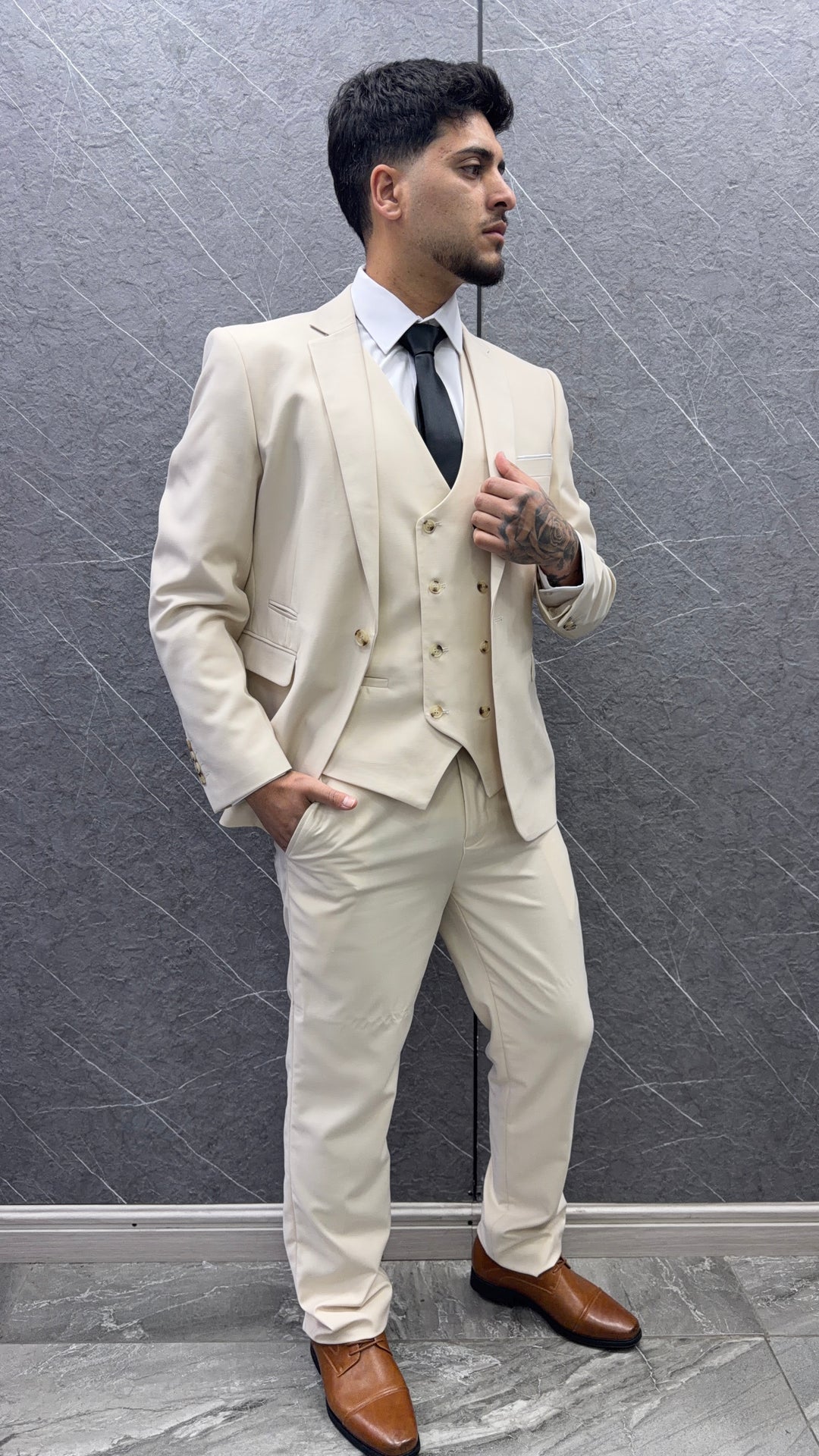Traje 143 Beige – 3 Piezas