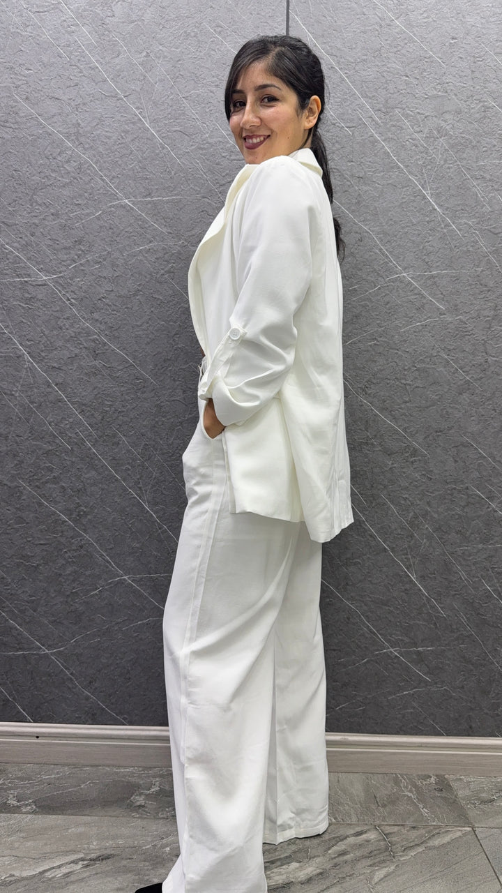 Blazer Lino blanco