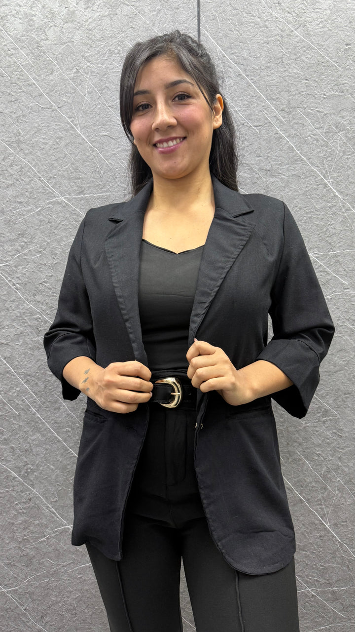 Blazer Lino negro