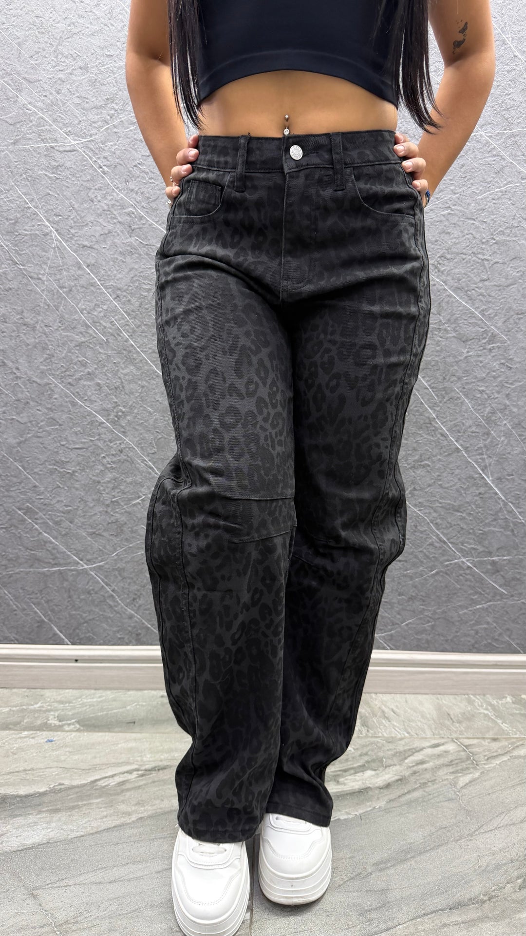 Jeans Print negro