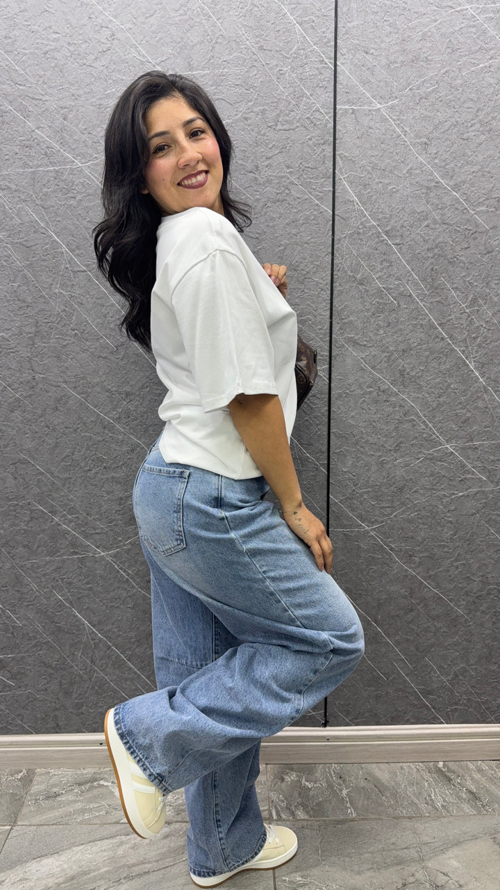 Polera oversize blanca