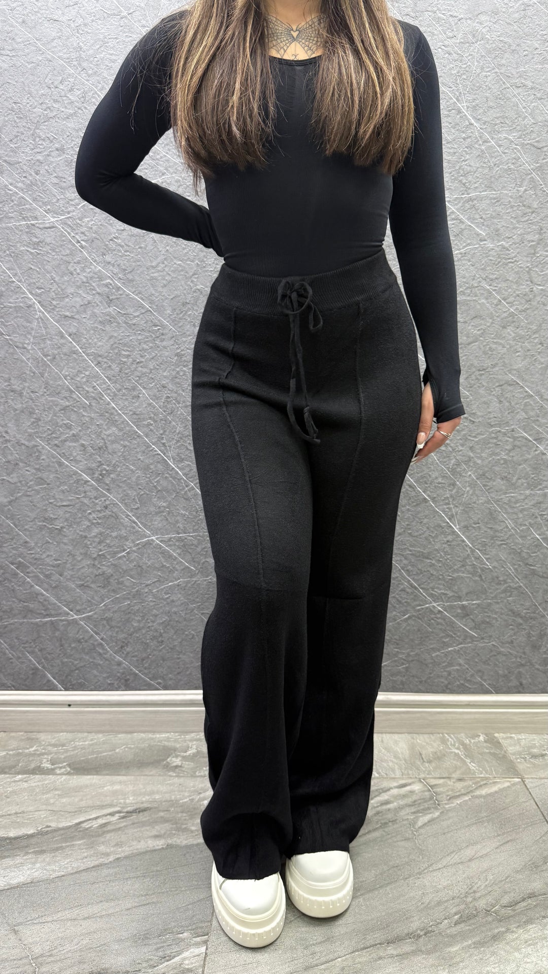 Pantalón lanilla Negro Forrado