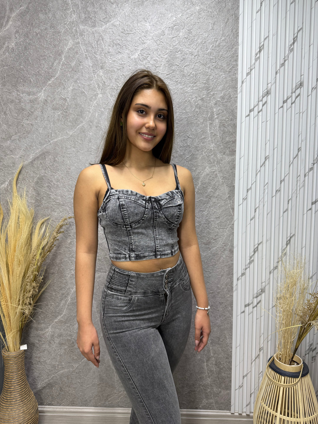 Crop mezclilla Lety