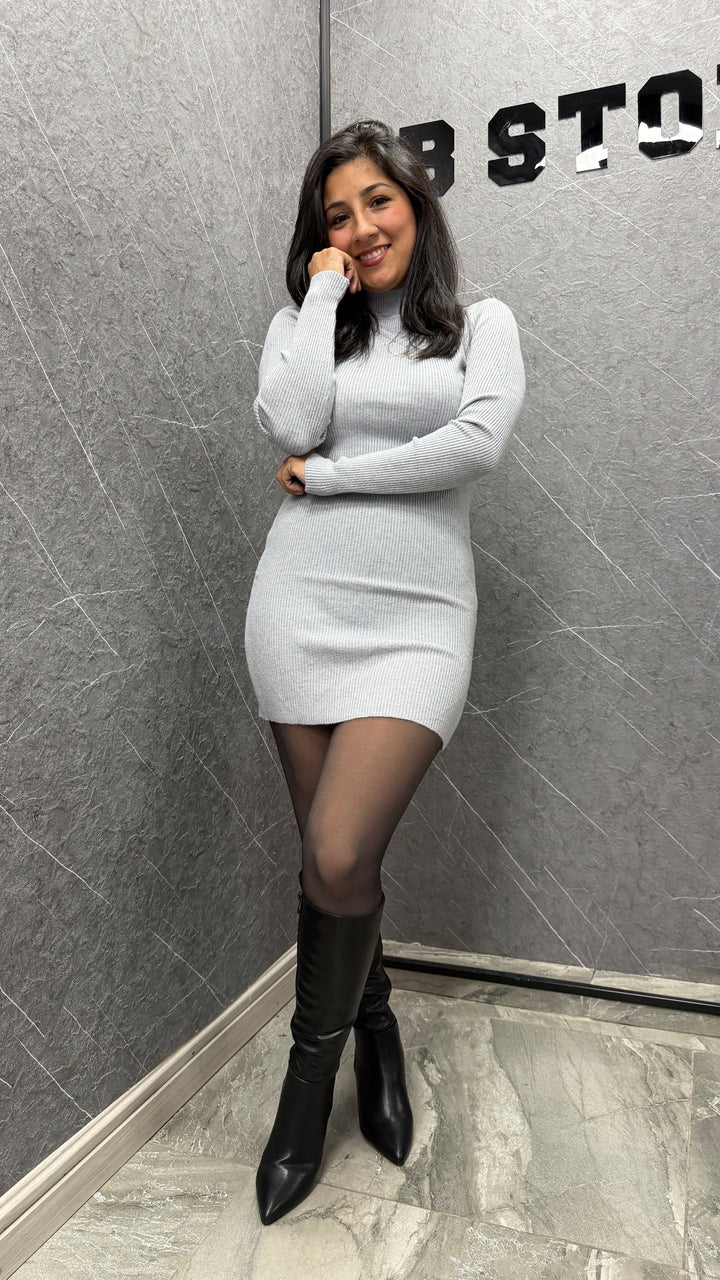 Vestido Lanilla Gris