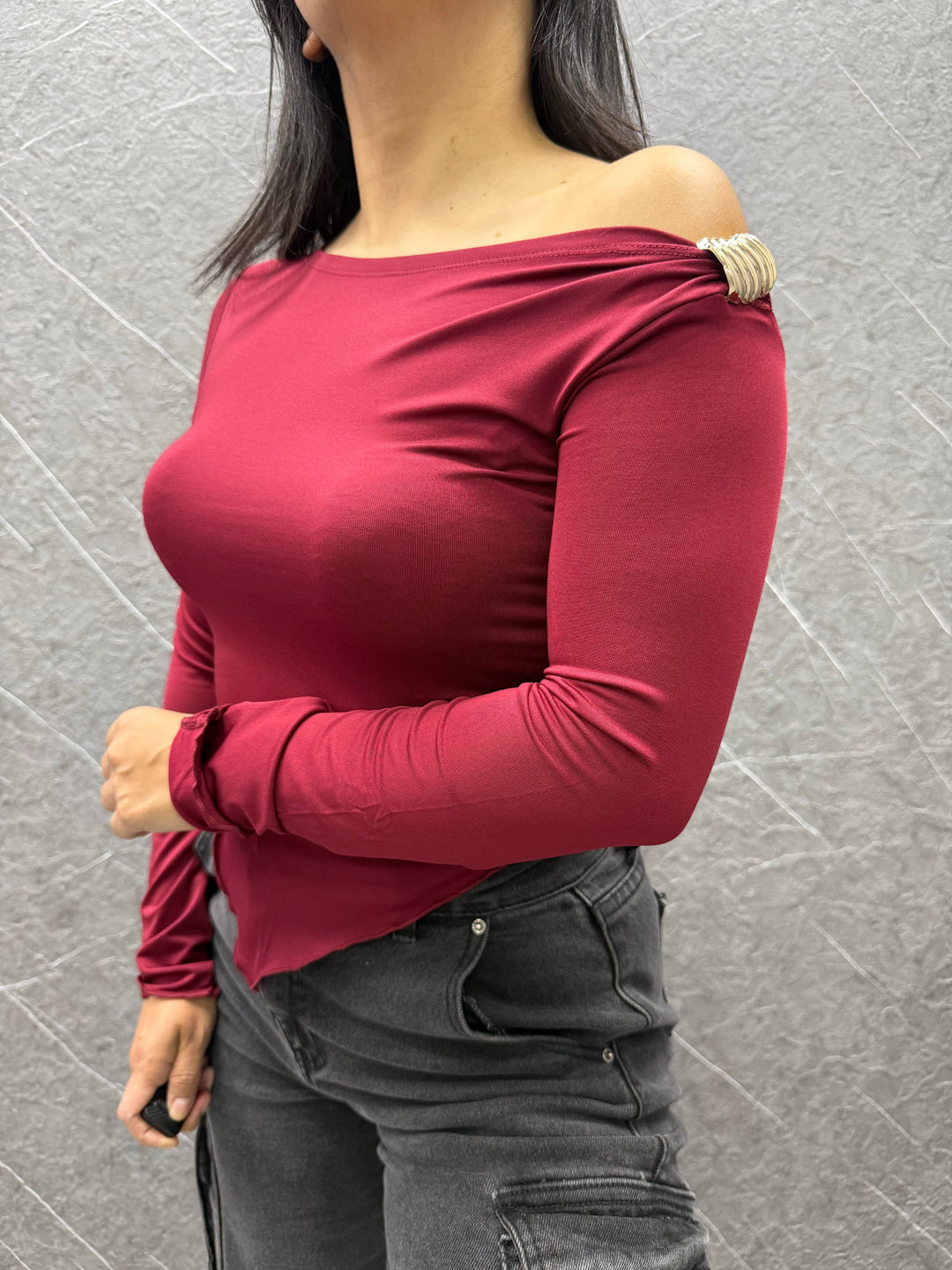 Polera Camelia burdeo 474