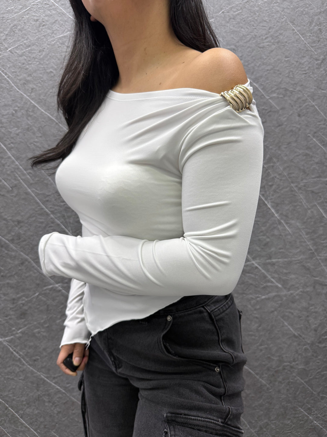 Polera Camelia blanca 474