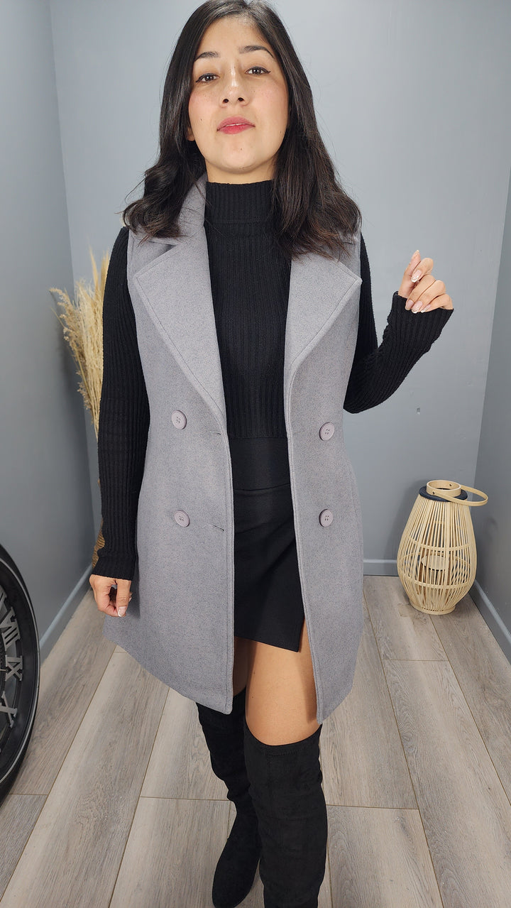 Abrigo Carol Gris - S - ibstore