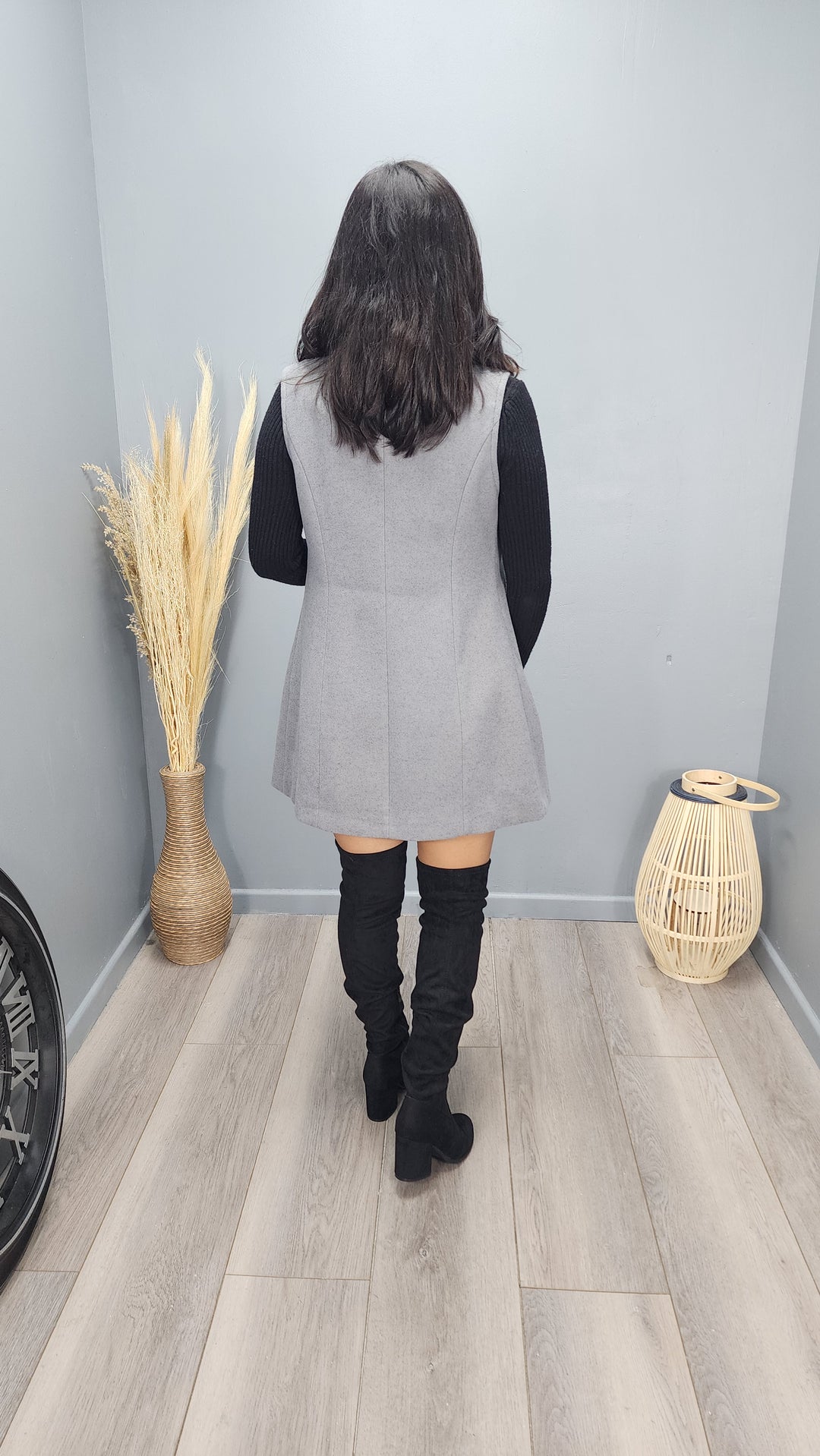 Abrigo Carol Gris - S - ibstore