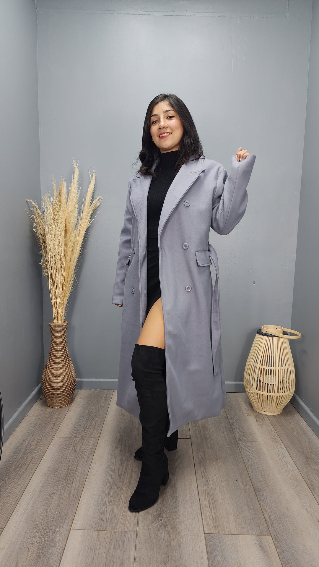 Abrigo Cecilia Gris - S - ibstore
