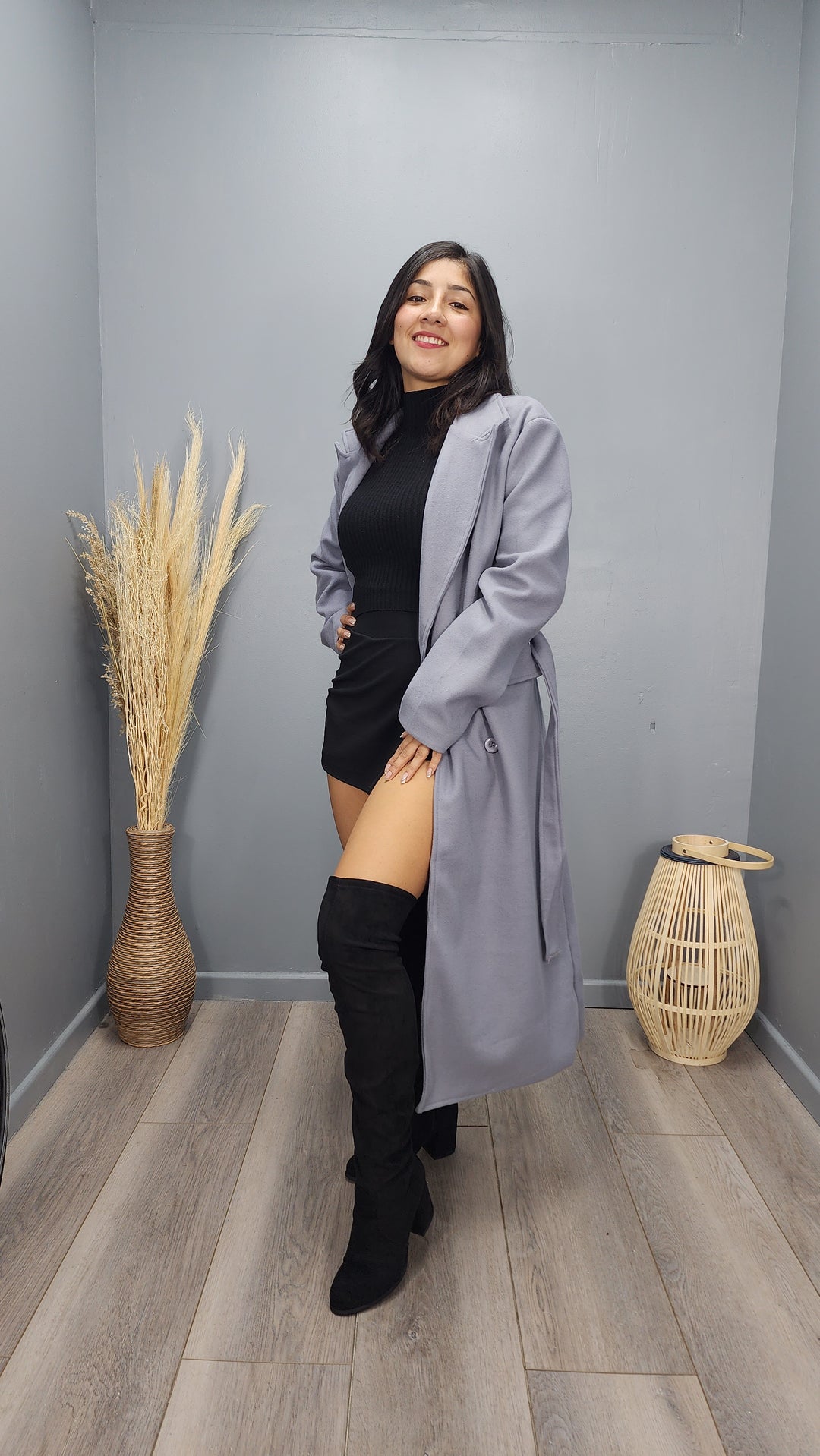 Abrigo Cecilia Gris - S - ibstore