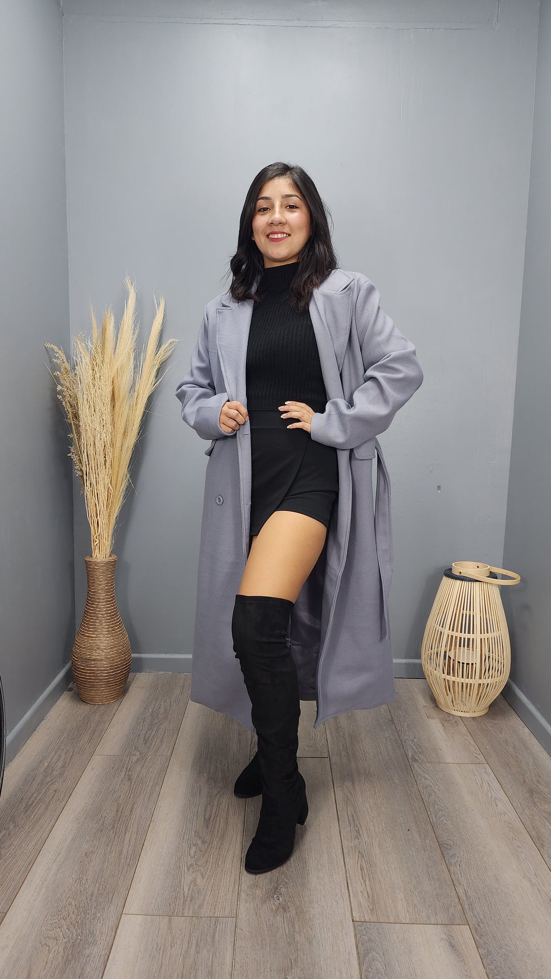 Abrigo Cecilia Gris - S - ibstore