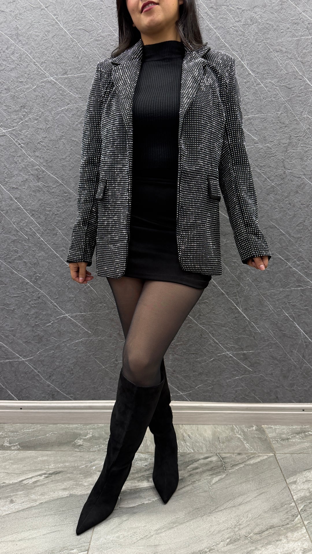 Blazer Negro Brillos ibstore