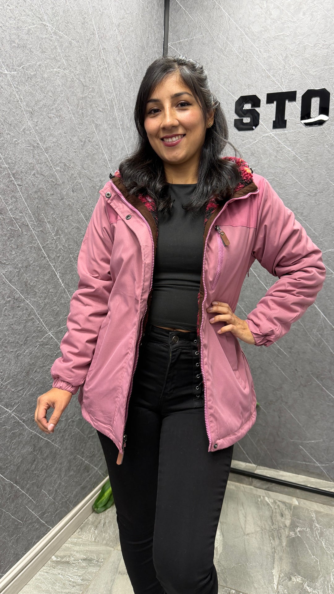 Chaqueta Neuquén rosada IB STORE