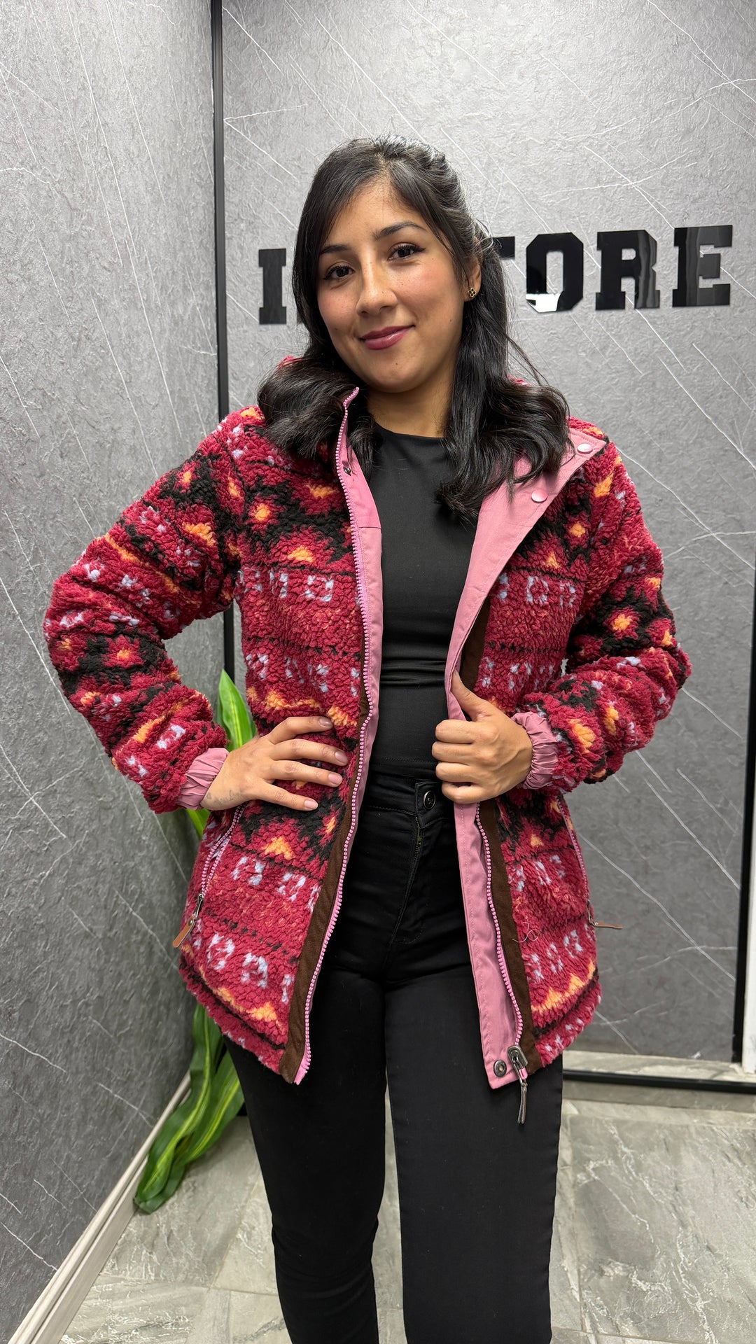 Chaqueta Neuquén rosada IB STORE