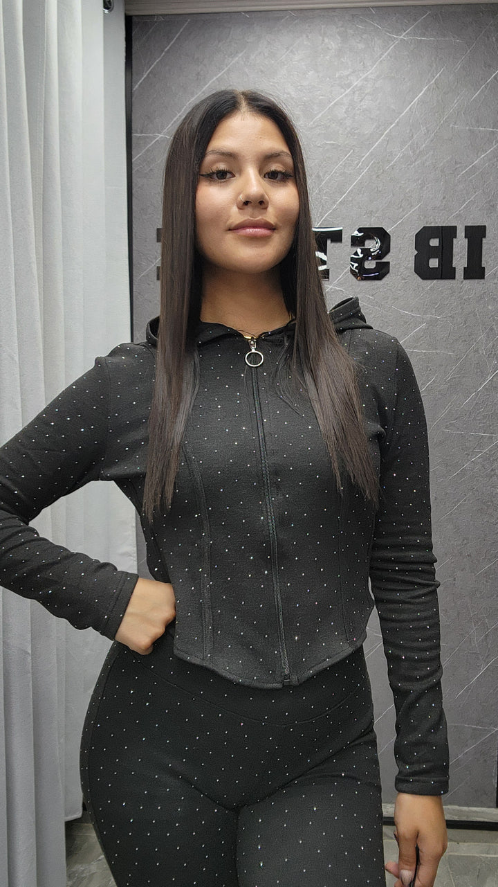 Conjunto Brillo Negro ibstore