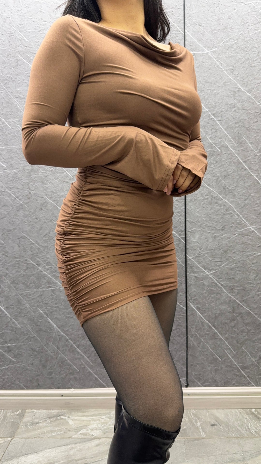 Vestido Afrodita café