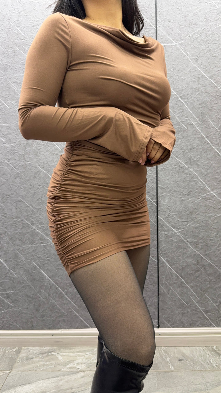 Vestido Afrodita café