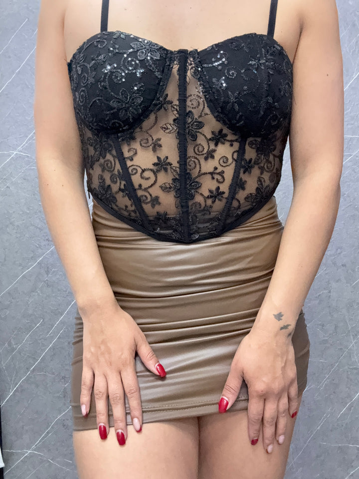 Falda Látex chocolate