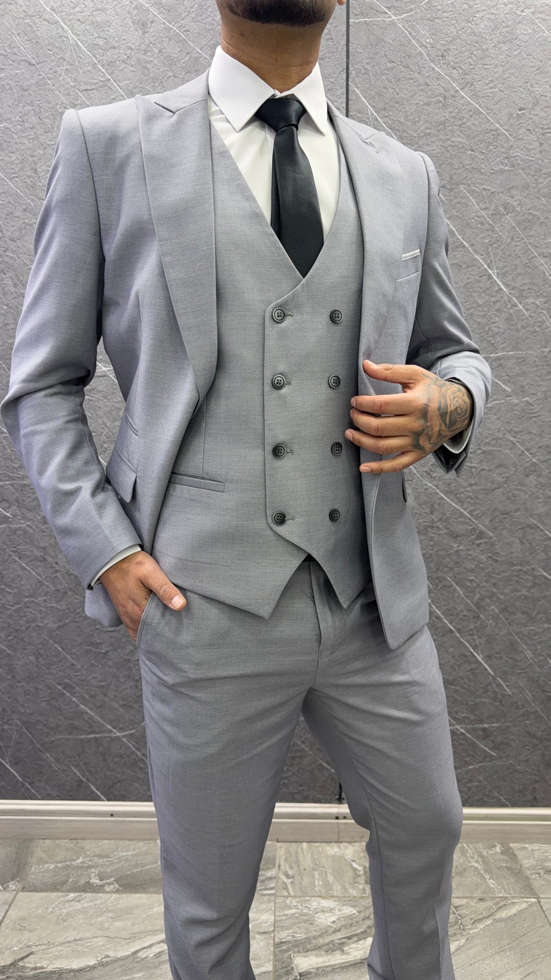 Traje 114 Gris – 3 Piezas